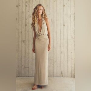 Zara Shell Halter Dress